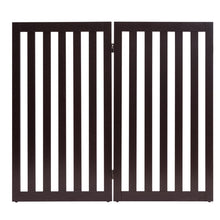 Load image into Gallery viewer, Gymax 35'' Configurable Folding Free Standing 2-6 Panel Wood Pet Dog Safety Fence Brown