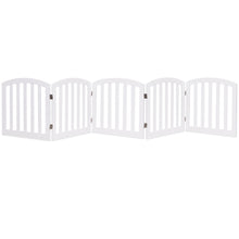 Load image into Gallery viewer, Gymax 24'' Configurable Folding Free Standing 6 Panel Wood Pet Dog Safety Fence White