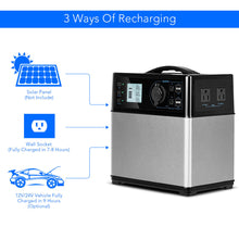 Load image into Gallery viewer, Gymax 400Wh Portable Solar Power Generator Supply Energy Storage 4*USB/2AC&DC Inverter