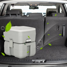 Load image into Gallery viewer, Gymax 5.3 Gallon Portable Travel Toilet Outdoor Camping Toilet w/ Piston Pump Flush