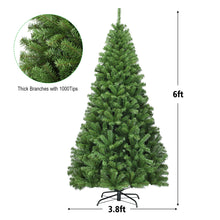 Load image into Gallery viewer, Gymax 6' Christmas Tree 1000 Tips Premium Hinged Artificial PVC Holiday Decor