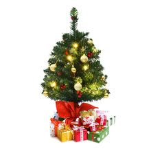 Load image into Gallery viewer, Gymax 24'' Pre-Lit PVC Christmas Tree Battery Operated Tabletop LED Lights Holiday Decor