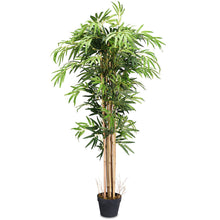 Load image into Gallery viewer, Gymax Artificial Bamboo Silk Tree Planter Green 5 Feet Holiday Decor