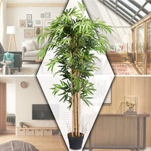 Load image into Gallery viewer, Gymax Artificial Bamboo Silk Tree Planter Green 5 Feet Holiday Decor