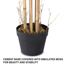 Load image into Gallery viewer, Gymax Artificial Bamboo Silk Tree Planter Green 5 Feet Holiday Decor