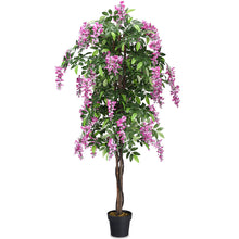 Load image into Gallery viewer, Gymax Artificial Wistera Silk Tree Pink Flower 6 Feet Home Holiday Decor