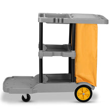 Load image into Gallery viewer, Gymax Commercial Janitorial Cleaning Cart 3 Shelf Housekeeping Ultility Cart Vinyl Bag
