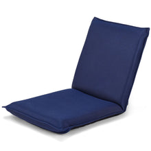 Load image into Gallery viewer, Gymax Adjustable 6-Position Floor Chair Folding Lazy Man Sofa Chair Multiangle Navy