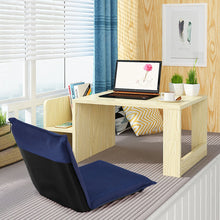 Load image into Gallery viewer, Gymax Adjustable 6-Position Floor Chair Folding Lazy Man Sofa Chair Multiangle Navy