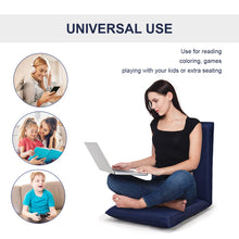 Load image into Gallery viewer, Gymax Adjustable 6-Position Floor Chair Folding Lazy Man Sofa Chair Multiangle Navy