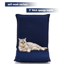 Load image into Gallery viewer, Gymax Adjustable 6-Position Floor Chair Folding Lazy Man Sofa Chair Multiangle Navy