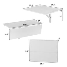 Load image into Gallery viewer, Gymax Wall-Mounted Drop-Leaf Table Folding Kitchen Dining Table Desk Space Saver White