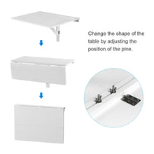 Load image into Gallery viewer, Gymax Wall-Mounted Drop-Leaf Table Folding Kitchen Dining Table Desk Space Saver White