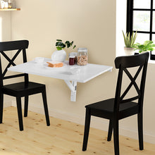 Load image into Gallery viewer, Gymax Wall-Mounted Drop-Leaf Table Folding Kitchen Dining Table Desk Space Saver White