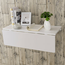 Load image into Gallery viewer, Gymax Wall-Mounted Drop-Leaf Table Folding Kitchen Dining Table Desk Space Saver White