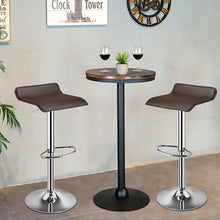 Load image into Gallery viewer, Gymax Set of 2 Swivel Bar Stool Adjustable PU Leather Backless Dining Chair Coffee New