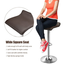 Load image into Gallery viewer, Gymax Set of 2 Swivel Bar Stool Adjustable PU Leather Backless Dining Chair Coffee New