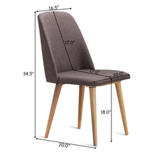 Load image into Gallery viewer, Gymax Set of 2 Accent Dining Chairs Armless Upholstered W/Wood Legs Leisure Furniture