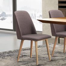 Load image into Gallery viewer, Gymax Set of 2 Accent Dining Chairs Armless Upholstered W/Wood Legs Leisure Furniture