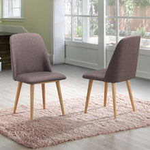 Load image into Gallery viewer, Gymax Set of 2 Accent Dining Chairs Armless Upholstered W/Wood Legs Leisure Furniture