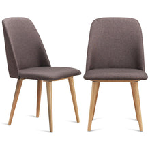 Load image into Gallery viewer, Gymax Set of 2 Accent Dining Chairs Armless Upholstered W/Wood Legs Leisure Furniture