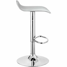 Load image into Gallery viewer, Gymax 2PCS Adjustable Swivel Bar Stools Backless PU Leather White