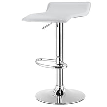 Load image into Gallery viewer, Gymax 2PCS Adjustable Swivel Bar Stools Backless PU Leather White