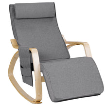 Load image into Gallery viewer, Gymax Rocking Chair Realx Lounge Chair Rocker Adjustable Footrest w/ Pillow & Pocket