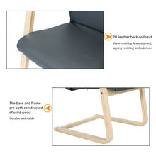 Load image into Gallery viewer, Gymax Accent Lounge Armchair Conference Chair PU Leather Upholstered w/ Wood Leg Home