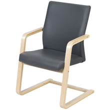 Load image into Gallery viewer, Gymax Accent Lounge Armchair Conference Chair PU Leather Upholstered w/ Wood Leg Home