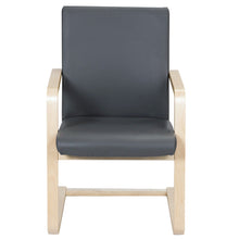Load image into Gallery viewer, Gymax Accent Lounge Armchair Conference Chair PU Leather Upholstered w/ Wood Leg Home