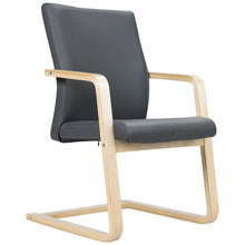 Load image into Gallery viewer, Gymax Accent Lounge Armchair Conference Chair PU Leather Upholstered w/ Wood Leg Home