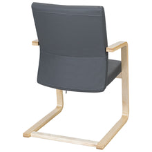 Load image into Gallery viewer, Gymax Accent Lounge Armchair Conference Chair PU Leather Upholstered w/ Wood Leg Home