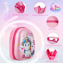 Load image into Gallery viewer, Gymax 2PC Kids Luggage Set 12'' Backpack & 16'' Rolling Suitcase for School Travel ABS