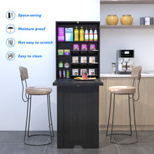 Load image into Gallery viewer, Gymax Wall Mounted Fold-Out Convertible Floating Desk Space Saver Writing Table Black