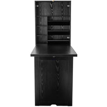 Load image into Gallery viewer, Gymax Wall Mounted Fold-Out Convertible Floating Desk Space Saver Writing Table Black