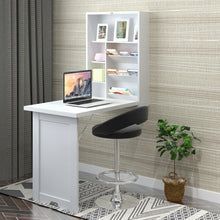 Load image into Gallery viewer, Gymax Wall Mounted Fold-Out Convertible Floating Desk Space Saver Writing Table White