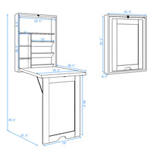 Load image into Gallery viewer, Gymax Wall Mounted Fold-Out Convertible Floating Desk Space Saver Writing Table White