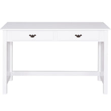 Load image into Gallery viewer, Gymax Writing Desk with Drawers and Removable Hutch Solid Wood Legs Concise Style