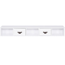Load image into Gallery viewer, Gymax Writing Desk with Drawers and Removable Hutch Solid Wood Legs Concise Style