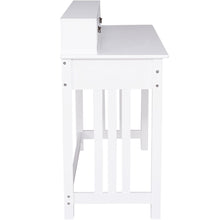 Load image into Gallery viewer, Gymax Writing Desk with Drawers and Removable Hutch Solid Wood Legs Concise Style