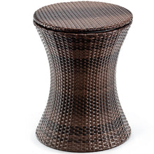 Load image into Gallery viewer, Gymax Rattan Style Outdoor Patio Cooler Table of Iron Frame Ice Bucket Deck Pool Party