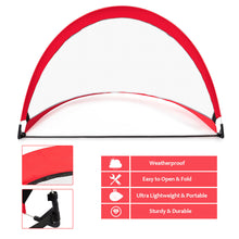 Load image into Gallery viewer, Gymax Two 4ft Pop Up Soccer Goal Net Set Portable Foldable Training Football Net W/Bag