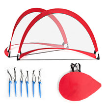 Load image into Gallery viewer, Gymax Two 4ft Pop Up Soccer Goal Net Set Portable Foldable Training Football Net W/Bag