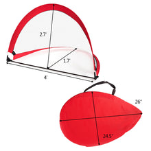 Load image into Gallery viewer, Gymax Two 4ft Pop Up Soccer Goal Net Set Portable Foldable Training Football Net W/Bag