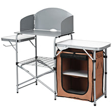 Load image into Gallery viewer, Gymax Outdoor Kitchen Foldable Grilling Stand Portable Camping Grill Table BBQ Table
