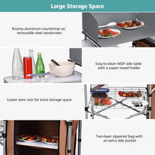 Load image into Gallery viewer, Gymax Outdoor Kitchen Foldable Grilling Stand Portable Camping Grill Table BBQ Table