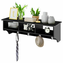 Load image into Gallery viewer, Gymax 31.5''L Hallway Coat Rack Storage Shelf Wall Mount Cubby Organizer Entryway w/Hooks