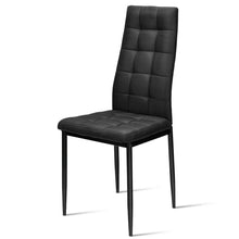 Load image into Gallery viewer, Gymax Set of 4 Kitchen Dining Side Chairs Fabric Cushion with Metal Frame High Back
