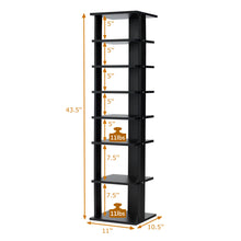 Load image into Gallery viewer, Gymax 7-Tier Shoe Rack Practical Free Standing Shelves Storage Shelves Concise Style